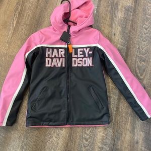 Reversible Fleece Harley Davidson Jacket - Pink